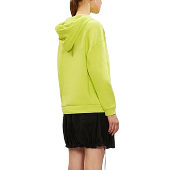 Maje Gups Tour Paris, Signs of Life hoodie neon yellow embroidered oversized S - Picture 3 of 5